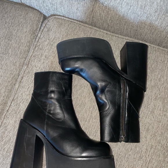 STEVE MADDEN Siene Platform Bootie Leather Size 38EU is 8 US - Picture 8 of 10